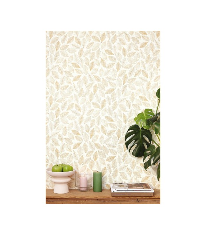 Papier peint Bliss Blanc et Or - Collection Green Life 2 - CASELIO - Réf.  GNL2105380246