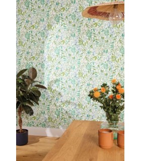 Papier peint Joy Vert mousse et Or - Collection Green Life 2 - CASELIO - Réf.  GNL2101690734