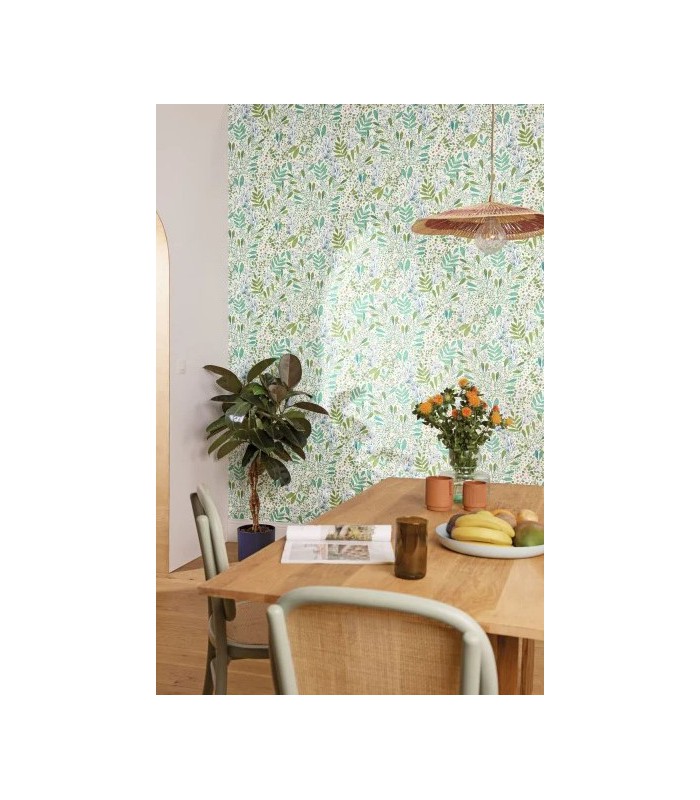 Papier peint Joy Vert et Mauve - Collection Green Life 2 - CASELIO - Réf.  GNL2101690746