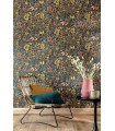 Papier peint Joy Rose Ocre sur Fond Noir - Collection Green Life 2 - CASELIO - Réf.  GNL2101694129