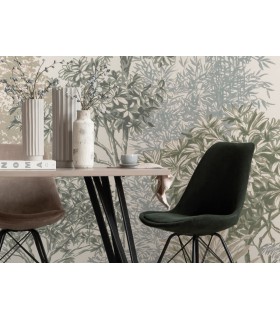 Papier Peint Panoramique Impression Numérique sur Intissé Painted Palms – Infinity 2 de KOMAR - réf. IF3-041 - 300 x 250cm