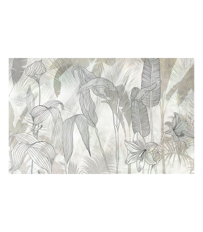 Panoramique Linierte Lilien - Collection Pure 2 - KOMAR - REF IF4-086  - 400x250CM