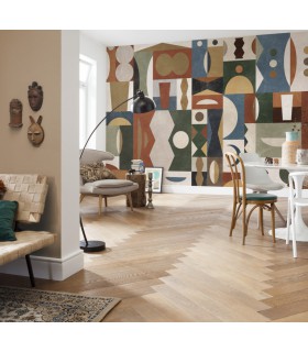 Panoramique Tribal Tiles - Collection Pure 2 - KOMAR - REF P258-VD4  - 400x250CM