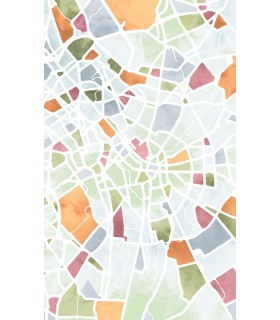 Panoramique CITY MAP - Collection FLAIR - KOMAR - 150X250