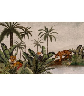 Panoramique Tiger Jungle - Collection Pure 2 - KOMAR - REF P279-VD4  - 400x250CM