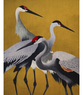 Panoramique YELLOW CRANES - Collection FLAIR - KOMAR - 200X250