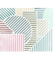 Panoramique JEUX DES LIGNES BONBONS - Collection FLAIR - KOMAR - 300X250