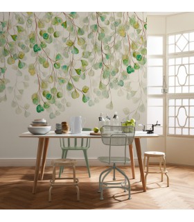Panoramique DOUCHE DES FEUILLES - Collection FLAIR - KOMAR - 300X250
