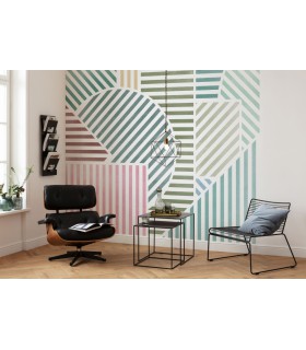 Panoramique JEUX DES LIGNES BONBONS - Collection FLAIR - KOMAR - 300X250