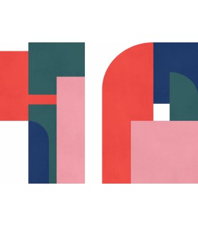 Panoramique GEOMETRIC COLOURS - Collection FLAIR - KOMAR - 350X250