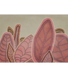 Panoramique PAPUNYA LEAFS - Collection FLAIR - KOMAR - 350X250