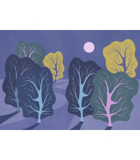 Panoramique PURPLE NIGHTS - Collection FLAIR - KOMAR - 350X250