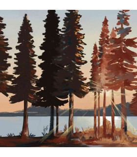 Panoramique sur-mesure LE LAC DES SAPINS - WALL DREAMER BOOK 1 - REF WAD0118_1 Panoramique sur-mesure LE LAC DES SAPINS - WALL DREAMER BOOK 1 - REF WAD0118_1