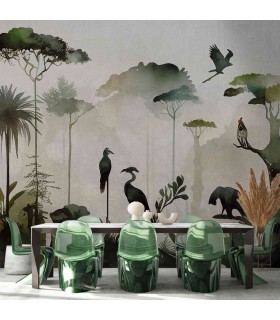 Panoramique sur-mesure TROPICAL SILHOUETTES - WALL DREAMER BOOK 1 - REF WAD0111