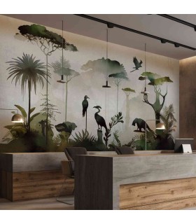 Panoramique sur-mesure TROPICAL SILHOUETTES - WALL DREAMER BOOK 1 - REF WAD0111