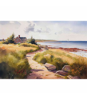 Panoramique sur-mesure LA MAISON EN BORD DE MER - WALL DREAMER BOOK 1 - REF WAD0034