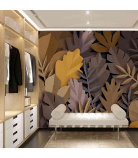 Panoramique sur-mesure PAPER LEAVES - WALL DREAMER BOOK 1 - REF WAD0130