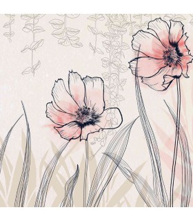 Panoramique sur-mesure FLOWER BEIGE - WALL DREAMER BOOK 1 - REF WAD0176