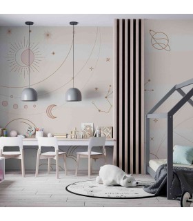 Panoramique sur-mesure PINK CONSTELLATION - WALL DREAMER BOOK 1 - REF WAD0172