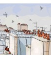 Panoramique sur-mesure SUR LES TOITS - WALL DREAMER BOOK 1 - REF WAD0062