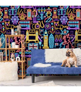 Panoramique sur-mesure NEON LONDON - WALL DREAMER BOOK 1 - REF WAD0047