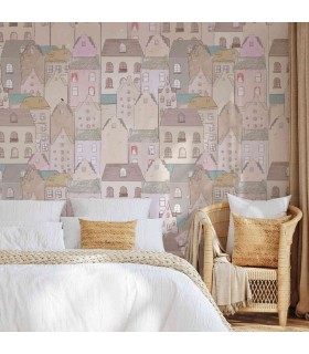 Panoramique sur-mesure LES MAISONNETTES - WALL DREAMER BOOK 1 - REF WAD0157