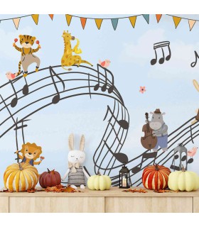 Panoramique sur-mesure MÉLODIES & COMPTINES - WALL DREAMER BOOK 1 - REF WAD0126