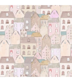 Panoramique sur-mesure LES MAISONNETTES - WALL DREAMER BOOK 1 - REF WAD0157