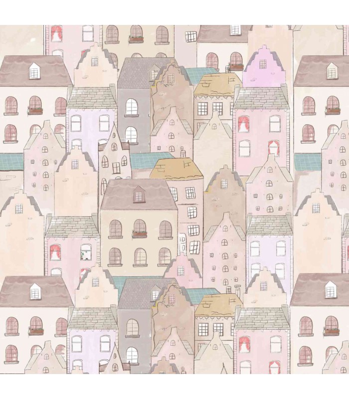 Panoramique sur-mesure LES MAISONNETTES - WALL DREAMER BOOK 1 - REF WAD0157