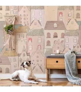 Panoramique sur-mesure LES MAISONNETTES - WALL DREAMER BOOK 1 - REF WAD0157