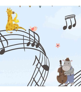 Panoramique sur-mesure MÉLODIES & COMPTINES - WALL DREAMER BOOK 1 - REF WAD0126