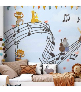 Panoramique sur-mesure MÉLODIES & COMPTINES - WALL DREAMER BOOK 1 - REF WAD0126