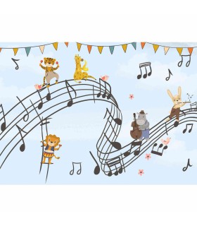 Panoramique sur-mesure MÉLODIES & COMPTINES - WALL DREAMER BOOK 1 - REF WAD0126