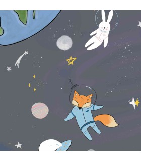 Panoramique sur-mesure SPACE ANIMALS - WALL DREAMER BOOK 1 - REF WAD0131-1