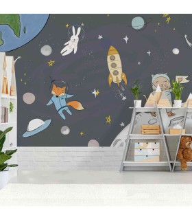 Panoramique sur-mesure SPACE ANIMALS - WALL DREAMER BOOK 1 - REF WAD0131-1