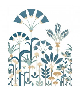 Papier peint Panoramique Luxuriance BLEU - 200x250cm - Collection Élégance - CASELIO - Réf. ELC105326005