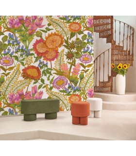 Papier peint Panoramique LES BAUX DE PROVENCE MULTICO, format S - Collection Échappée Belle - CASADECO - Réf.ECHA89877316