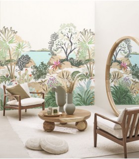 Papier peint Panoramique CAP ESTEREL BLEU, format M - Collection Échappée Belle - CASADECO - Réf.ECHA89866117