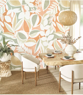 Papier peint Panoramique PLACE DES LICES TERRACOTTA-PIN, format L - Collection Échappée Belle - CASADECO - Réf.ECHA89887218