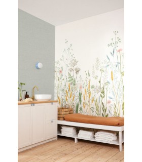 Papier peint Panoramique Herbarium Multicouleurs - 200x310cm - Collection Green Life 2 - CASELIO - Réf.  GNL2105390404