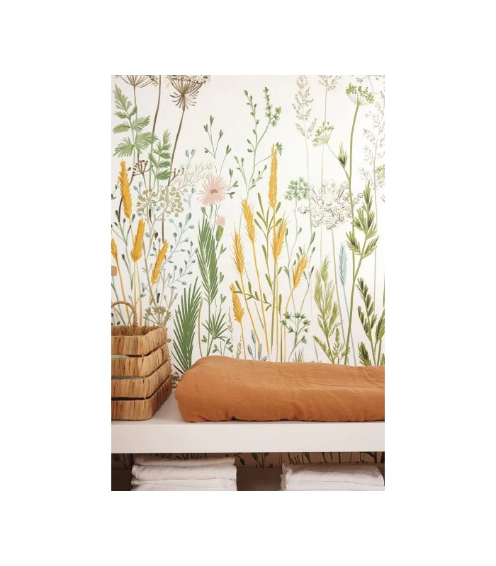 Papier peint Panoramique Herbarium Multicouleurs - 200x250cm - Collection Green Life 2 - CASELIO - Réf.  GNL2105390405