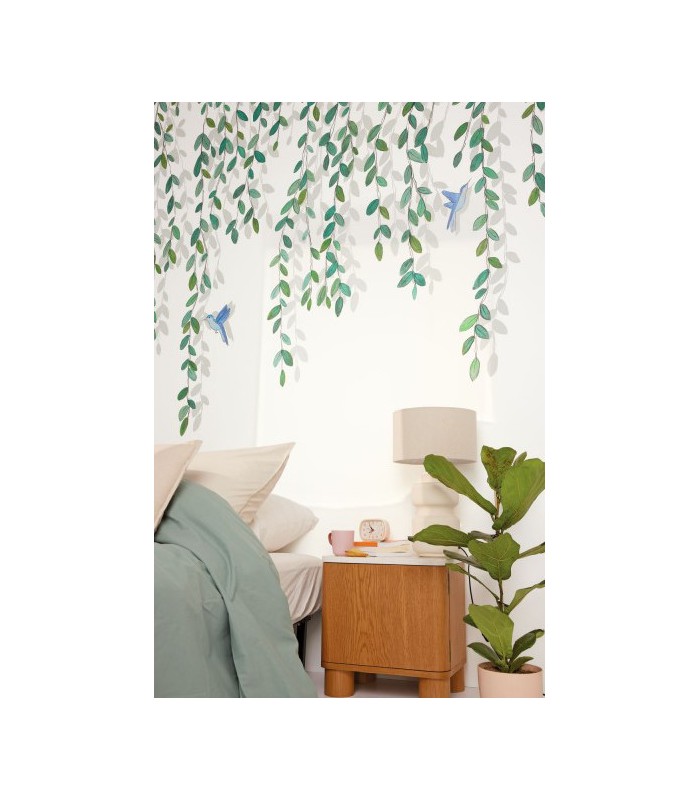 Papier peint Panoramique Birdy Vert - 200x250cm - Collection Green Life 2 - CASELIO - Réf.  GNL2105400405