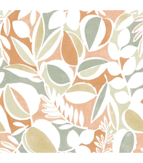 Papier peint Panoramique PLACE DES LICES TERRACOTTA-PIN, format M - Collection Échappée Belle - CASADECO - Réf.ECHA89887217