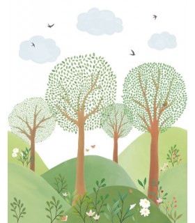 Panoramique LE MONDE DE LA FORET VERT L 250x310 - Collection LES MINIS MONDES - CASELIO - Réf. MNM105803202