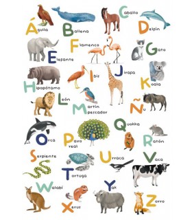 Panoramique APRENDEMOS EL ALFABETO MULTICOULEURS M 200x280 - Collection LES MINIS MONDES - CASELIO - Réf. MNM105863403