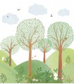 Panoramique LE MONDE DE LA FORET VERT M 250x280 - Collection LES MINIS MONDES - CASELIO - Réf. MNM105803201