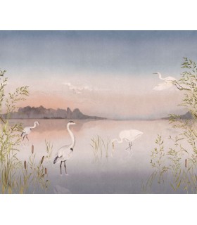 Panoramique MARAIS SAUVAGE S ROSE CREPUSCULE 300x250 - Collection WONDERWALLS 2 - CASADECO - Réf. WDWD200034307