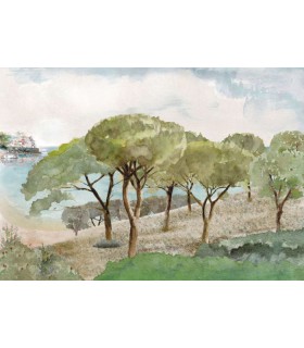 Panoramique SONG OF CRICKETS M VERT LICHEN 400x280 - Collection WONDERWALLS 2 - CASADECO - Réf. WDWD200007511