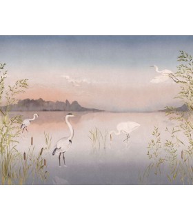 Panoramique MARAIS SAUVAGE L ROSE CREPUSCULE 400x310 - Collection WONDERWALLS 2 - CASADECO - Réf. WDWD200034312