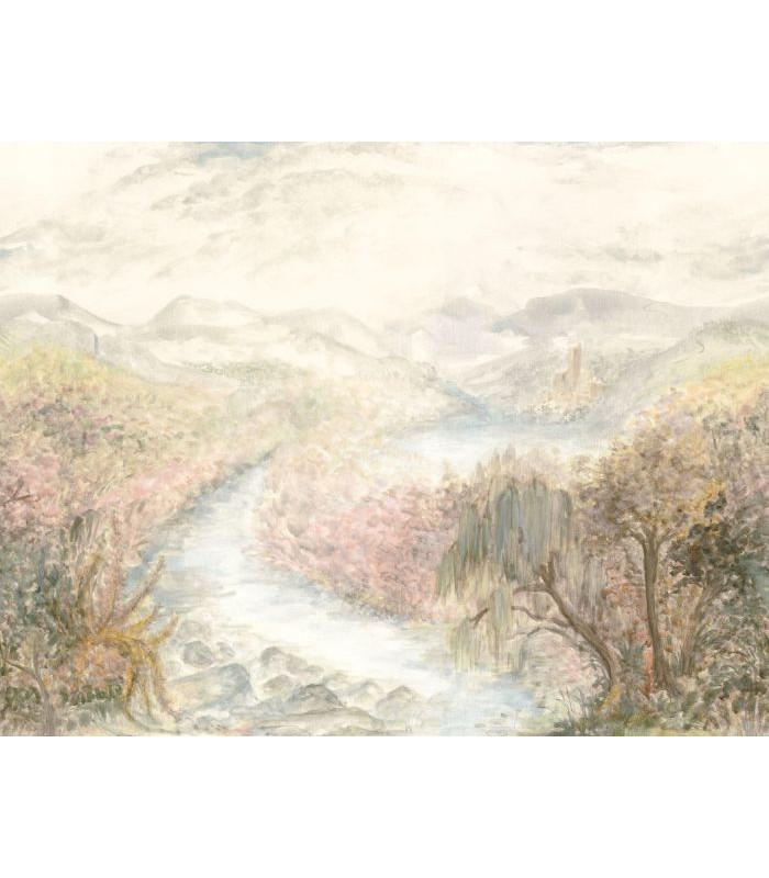 Panoramique RUISSEAU DE JOIE L ROSE NUDE 400x310 - Collection WONDERWALLS 2 - CASADECO - Réf. WDWD200124112